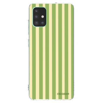 Picasee silikonový průhledný obal pro Samsung Galaxy M51 M515F - Lines Matcha