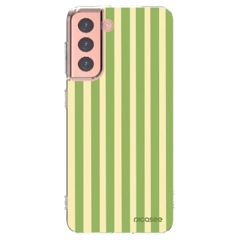 Picasee silikonový průhledný obal pro Samsung Galaxy S21 5G G991B - Lines Matcha