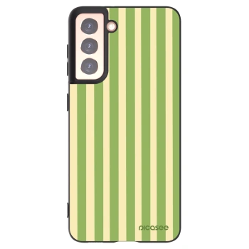 Picasee silikonový černý obal pro Samsung Galaxy S21 5G G991B - Lines Matcha