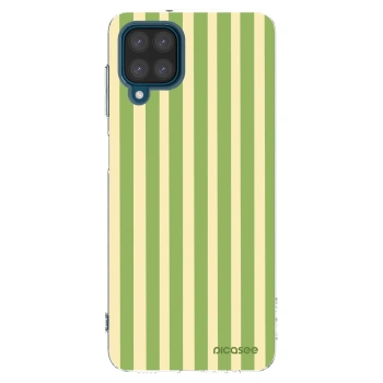 Picasee silikonový průhledný obal pro Samsung Galaxy A12 A125F - Lines Matcha