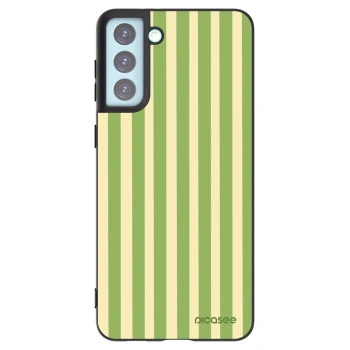 Picasee silikonový černý obal pro Samsung Galaxy S21+ 5G G996F - Lines Matcha