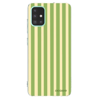 Picasee silikonový průhledný obal pro Samsung Galaxy M31s - Lines Matcha