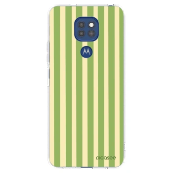 Picasee silikonový průhledný obal pro Motorola Moto G9 Play - Lines Matcha