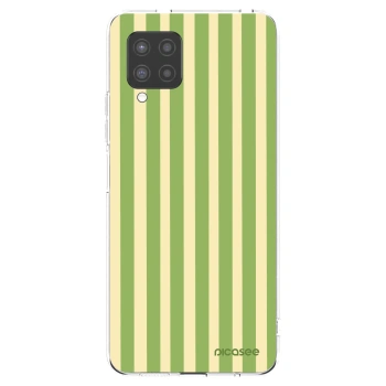 Picasee silikonový průhledný obal pro Samsung Galaxy A42 A426B - Lines Matcha