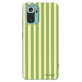 Picasee silikonový průhledný obal pro Xiaomi Redmi Note 10 Pro - Lines Matcha