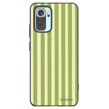 Picasee silikonový černý obal pro Xiaomi Redmi Note 10 Pro - Lines Matcha