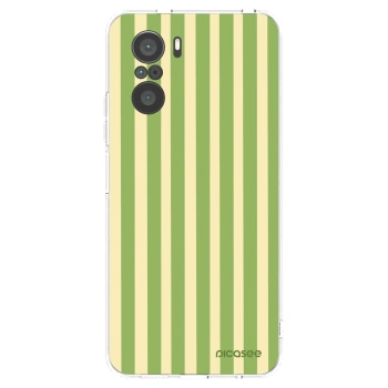 Picasee silikonový průhledný obal pro Xiaomi Poco F3 - Lines Matcha