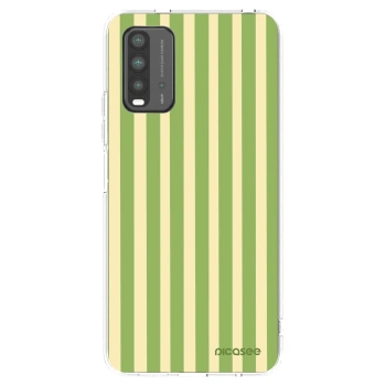 Picasee silikonový průhledný obal pro Xiaomi Redmi 9T - Lines Matcha