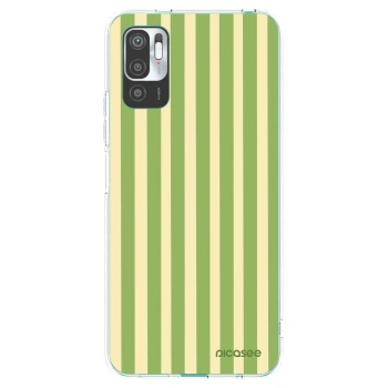 Picasee silikonový průhledný obal pro Xiaomi Redmi Note 10 5G - Lines Matcha