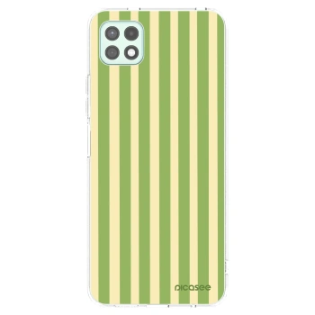 Picasee silikonový průhledný obal pro Samsung Galaxy A22 A226B 5G - Lines Matcha