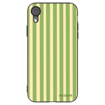 Picasee silikonový černý obal pro Apple iPhone XR - Lines Matcha