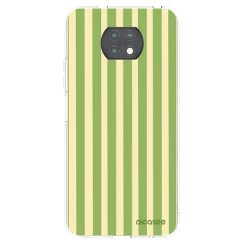 Picasee silikonový průhledný obal pro Xiaomi Redmi Note 9T - Lines Matcha