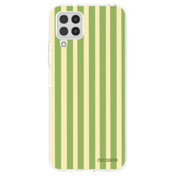 Picasee silikonový průhledný obal pro Samsung Galaxy A22 A225F 4G - Lines Matcha