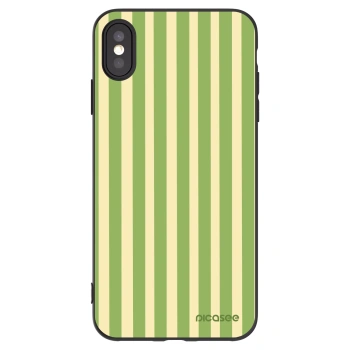 Picasee silikonový černý obal pro Apple iPhone XS Max - Lines Matcha