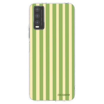 Picasee silikonový průhledný obal pro Vivo Y20s - Lines Matcha