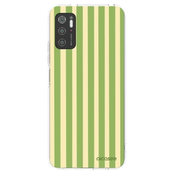 Picasee silikonový průhledný obal pro Xiaomi Poco M3 Pro 5G - Lines Matcha