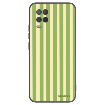 Picasee silikonový černý obal pro Realme 8 5G - Lines Matcha