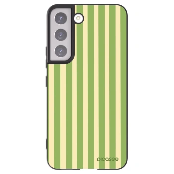 Picasee silikonový černý obal pro Samsung Galaxy S22 5G - Lines Matcha