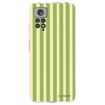 Picasee silikonový průhledný obal pro Xiaomi Redmi Note 11S 4G - Lines Matcha