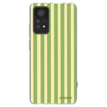 Picasee silikonový průhledný obal pro Xiaomi Redmi Note 11 Pro - Lines Matcha