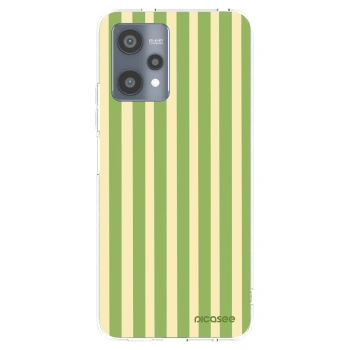 Picasee silikonový průhledný obal pro Realme 9 Pro 5G - Lines Matcha