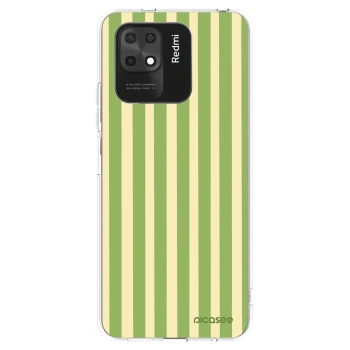 Picasee silikonový průhledný obal pro Xiaomi Redmi 10C - Lines Matcha