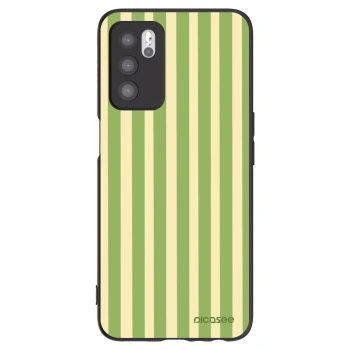 Picasee silikonový černý obal pro OPPO A16 - Lines Matcha