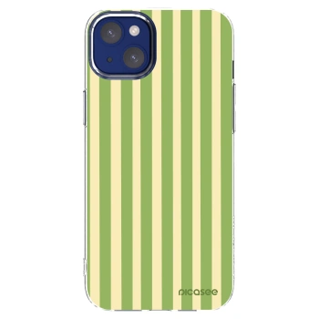 Picasee silikonový průhledný obal pro Apple iPhone 14 Plus - Lines Matcha