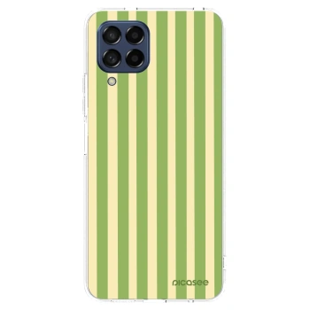 Picasee silikonový průhledný obal pro Samsung Galaxy M53 5G - Lines Matcha