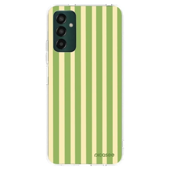 Picasee silikonový průhledný obal pro Samsung Galaxy M13 M135F - Lines Matcha