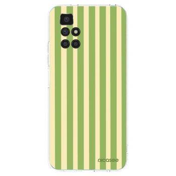 Picasee silikonový průhledný obal pro Xiaomi Redmi 10 (2022) - Lines Matcha