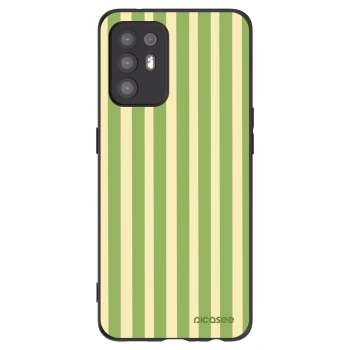 Picasee silikonový černý obal pro OPPO A94 5G - Lines Matcha