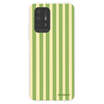 Picasee silikonový průhledný obal pro OPPO A94 5G - Lines Matcha