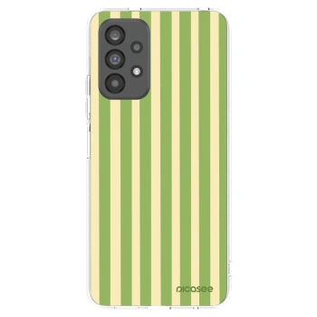 Picasee silikonový průhledný obal pro Samsung Galaxy A73 5G - Lines Matcha