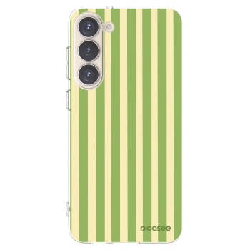 Picasee silikonový průhledný obal pro Samsung Galaxy S23+ 5G - Lines Matcha