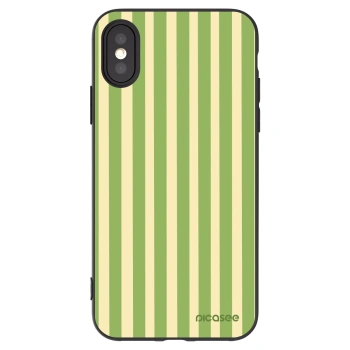 Picasee silikonový černý obal pro Apple iPhone X/XS - Lines Matcha