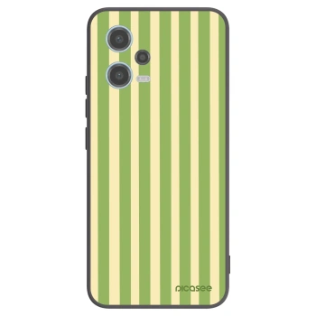Picasee silikonový černý obal pro Xiaomi Redmi Note 12 5G - Lines Matcha