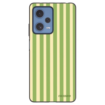 Picasee silikonový černý obal pro Xiaomi Redmi Note 12 Pro 5G - Lines Matcha