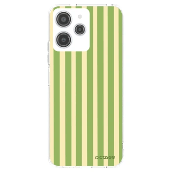 Picasee silikonový průhledný obal pro Xiaomi Redmi 12 4G - Lines Matcha