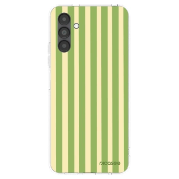 Picasee silikonový průhledný obal pro Samsung Galaxy A04s A047F - Lines Matcha