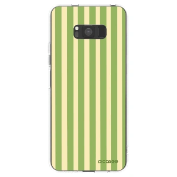 Picasee silikonový průhledný obal pro Samsung Galaxy S8 G950F - Lines Matcha