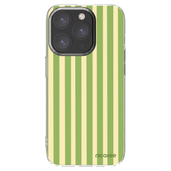 Picasee silikonový průhledný obal pro Apple iPhone 15 Pro - Lines Matcha