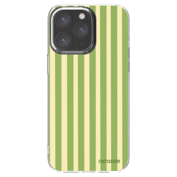 Picasee silikonový průhledný obal pro Apple iPhone 15 Pro Max - Lines Matcha