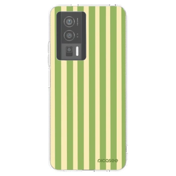 Picasee silikonový průhledný obal pro Xiaomi Poco F5 Pro 5G - Lines Matcha