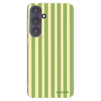 Picasee silikonový průhledný obal pro Samsung Galaxy S24+ S926B 5G - Lines Matcha