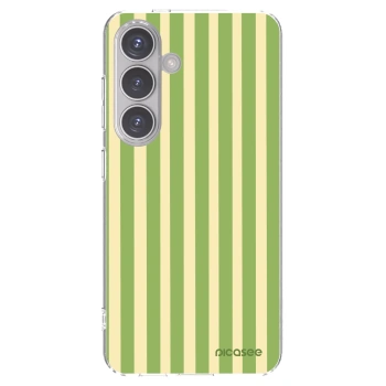 Picasee silikonový průhledný obal pro Samsung Galaxy S24 S921B 5G - Lines Matcha