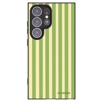 Picasee silikonový černý obal pro Samsung Galaxy S24 Ultra S928B 5G - Lines Matcha