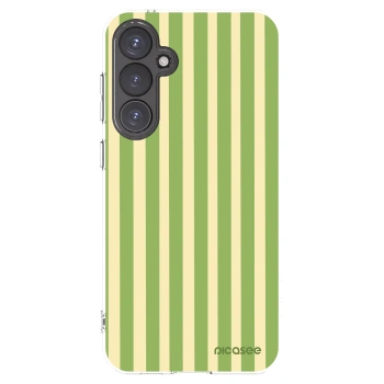 Picasee silikonový průhledný obal pro Samsung Galaxy S23 FE S711B - Lines Matcha