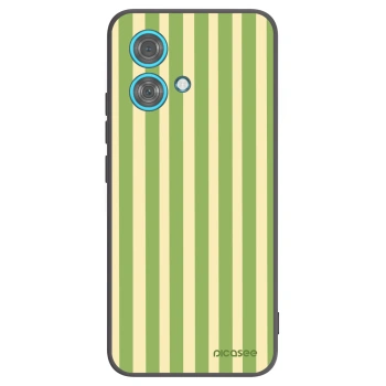 Picasee silikonový černý obal pro Motorola Edge 40 Neo - Lines Matcha