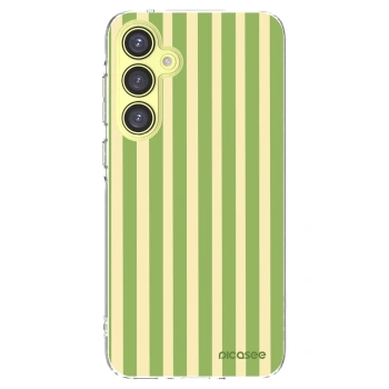 Picasee silikonový průhledný obal pro Samsung Galaxy A35 5G A356B - Lines Matcha